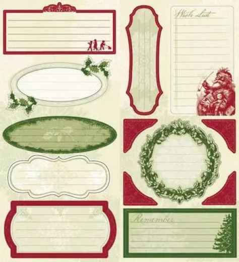 Folien-Pappsticker Christmas Magic Journaling Pieces