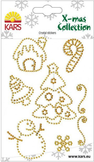 Crystal Sticker X-Mas sortiert 1 gold