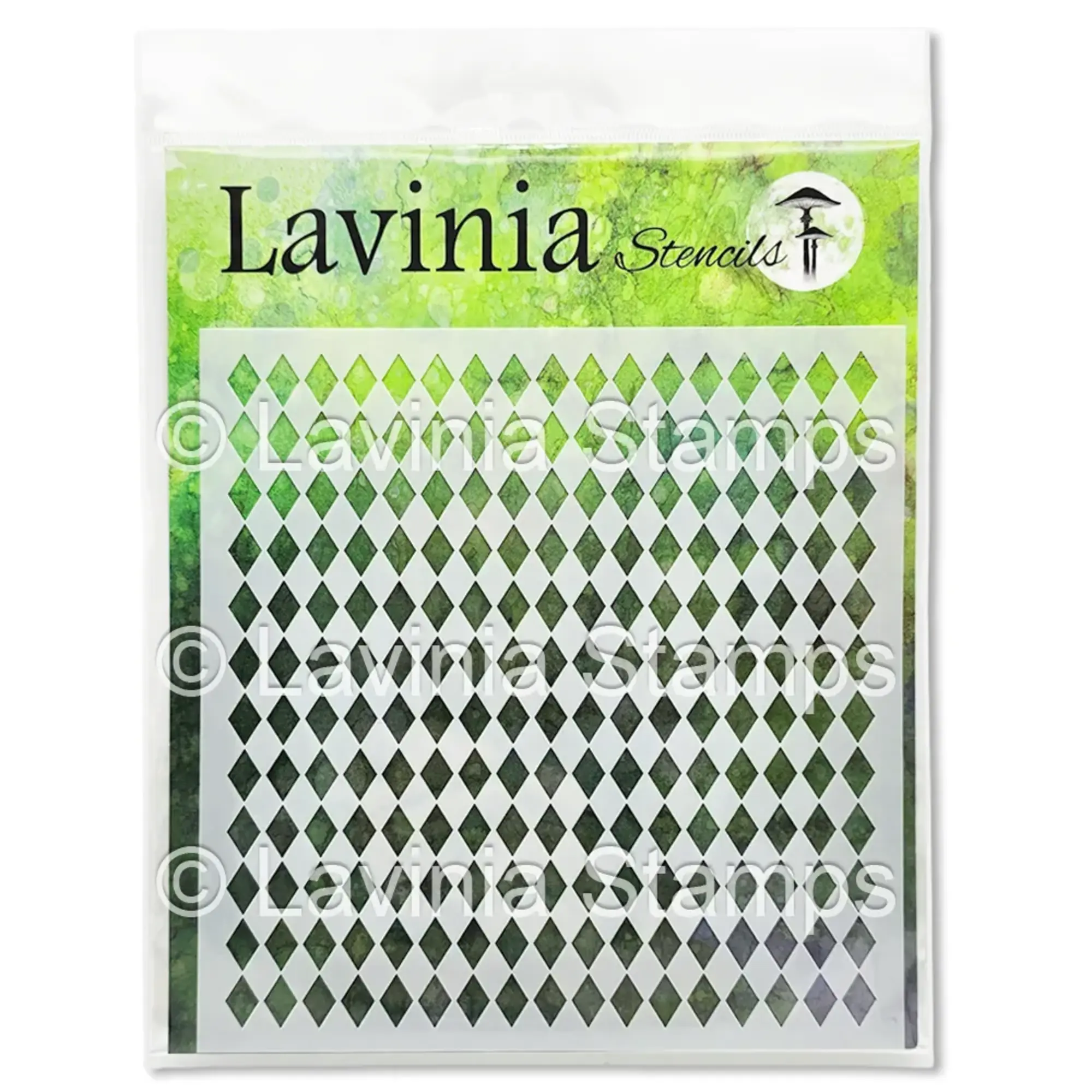 Lavinia Schablone Diamond Chequerboard in der Originalverpackung mit Rautenmuster