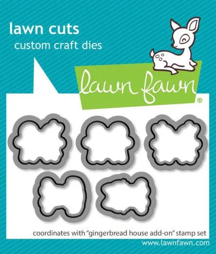 Verpackung der Lawn Cuts Dies Gingerbread House Add-On mit fünf Stanzformen für Lebkuchenfiguren