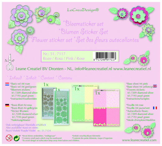 Blumen Sticker Set Rose