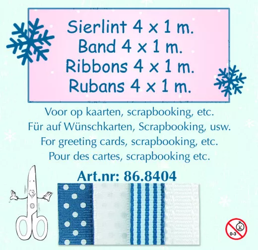 Winter Band Sortiment blau-weiss 1