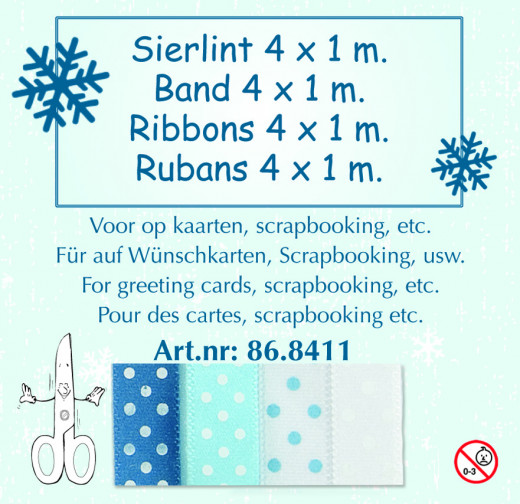 Winter Band Sortiment blau-weiss 2