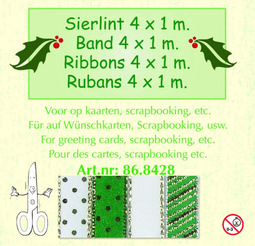 Weihnachten Band Sortiment grün
