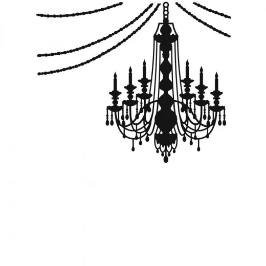 Embossing Folder - Chandalier Hanging From Corner