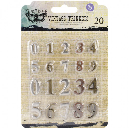 Metal Vintage Trinkets Mini Number Shapes