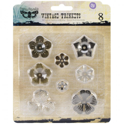 Metal Vintage Trinkets Mini Flowers