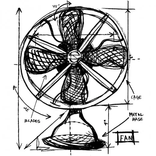 Holzstempel - Tim Holtz Fan Sketch