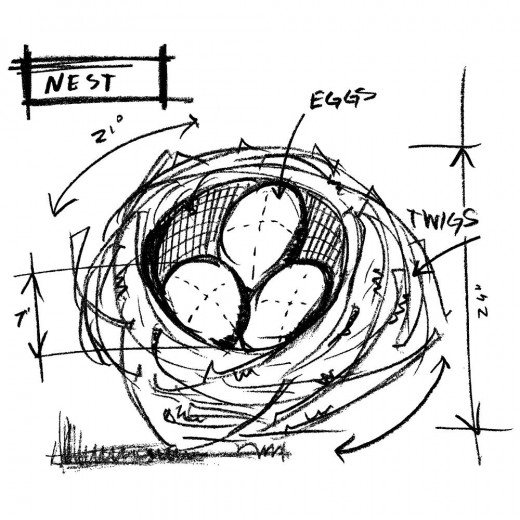 Holzstempel - Tim Holtz Nest Sketch