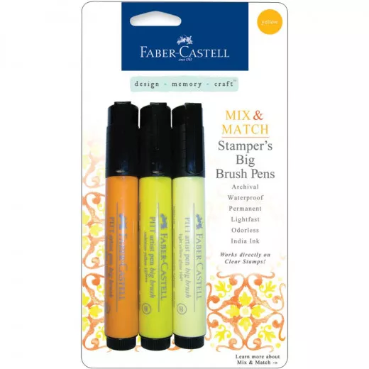 Mix Match Stampers Big Brush Pens - Yellow