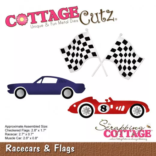 CottageCutz Dies - Racecars and Flags