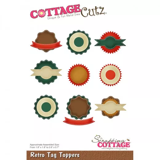 CottageCutz Dies - Retro Tag Toppers