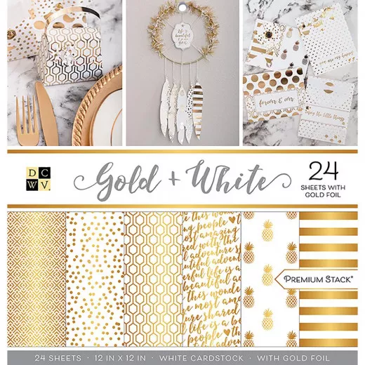 Gold White 12x12 Premium Stack