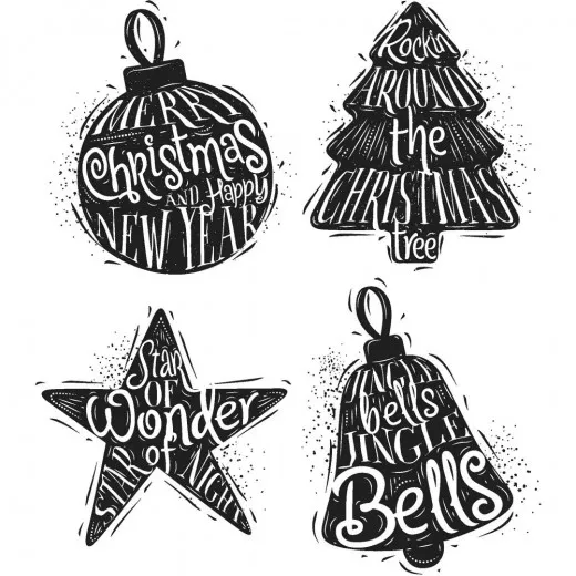 Cling Stamps by Tim Holtz - Carved Christmas No. 2