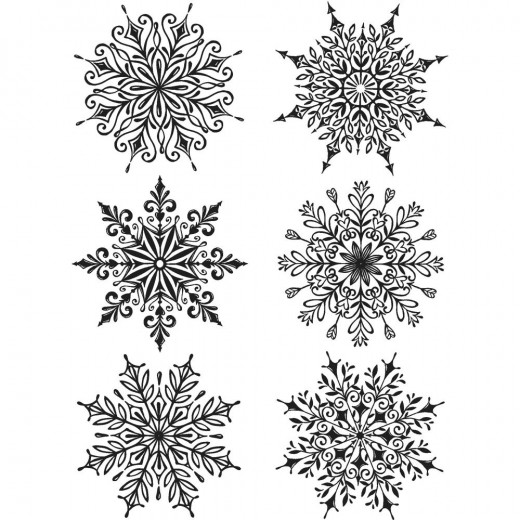 Cling Stamps Tim Holtz - Swirly Snowflakes