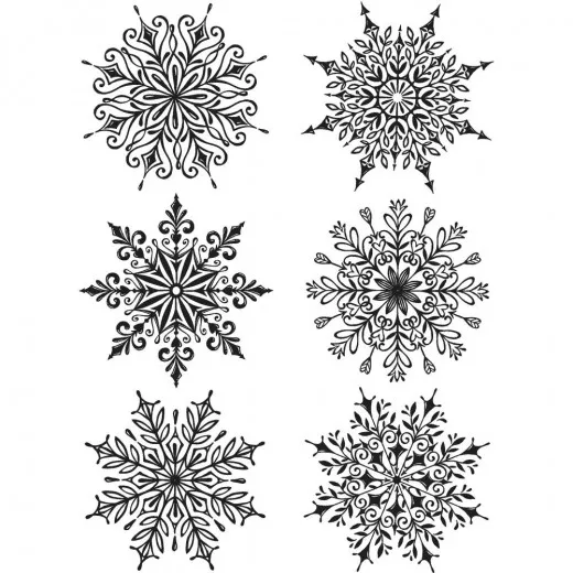 Cling Stamps Tim Holtz - Swirly Snowflakes