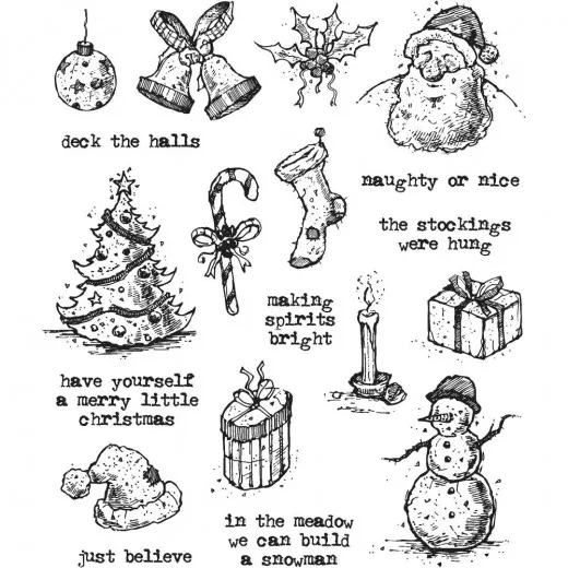 Cling Stamps by Tim Holtz - Tattered Christmas