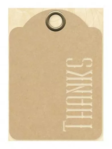 Staples ATC Die-Cut Cardstock Tags - Thanks, Kraft