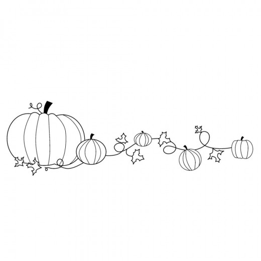 Memory Box Cling Stamps - Plump Pumpkin Border