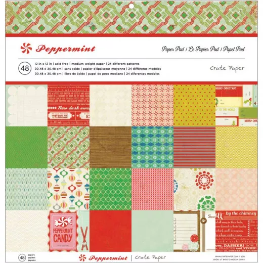 Peppermint 12x12 Paper Pad