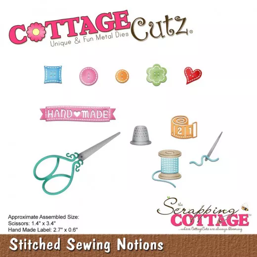 CottageCutz Die - Stitched Sewing Notions