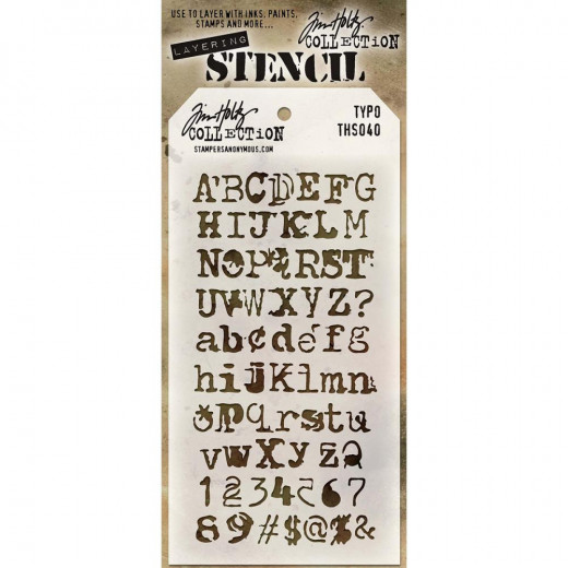 Tim Holtz Layered Stencil - Typo