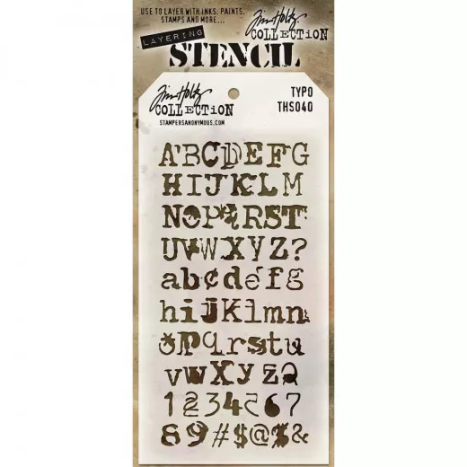 Tim Holtz Layered Stencil - Typo