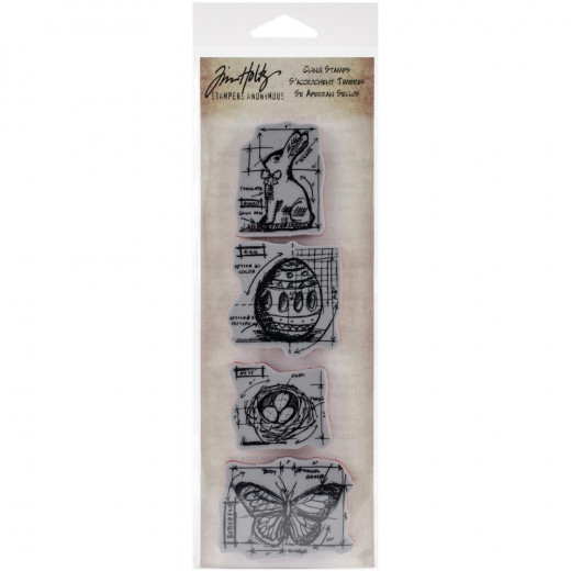 Cling Stamps Tim Holtz - Mini Blueprint Strips Easter
