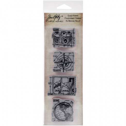 Cling Stamps Tim Holtz - Mini Blueprint Strips Travel