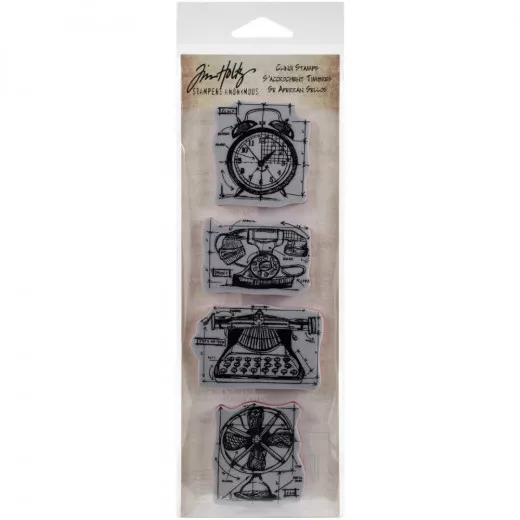 Cling Stamps by Tim Holtz - Mini Blueprint Strips Vintage