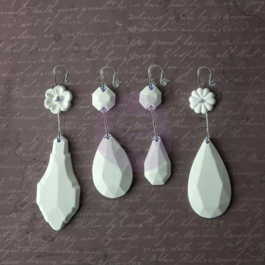 Archival Cast Embellishments - Chandelier Pendants II