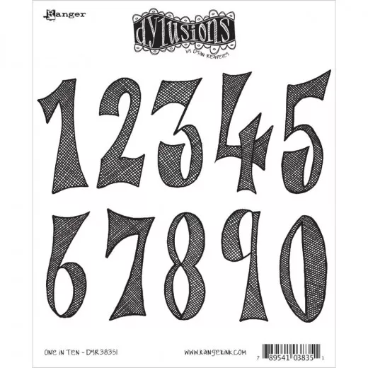 Dylusions Cling Stamps - One in Ten