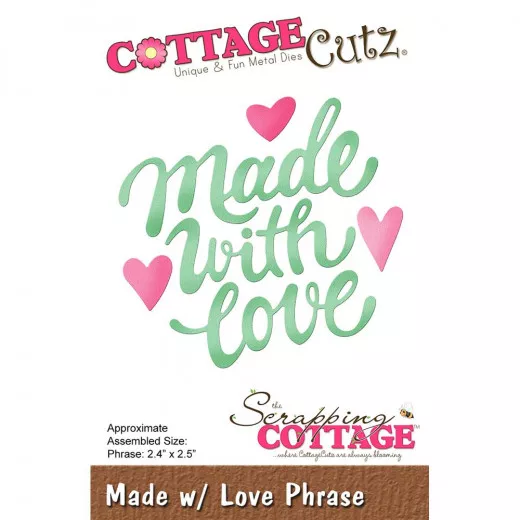 CottageCutz Dies - Made w/ Love Phrase