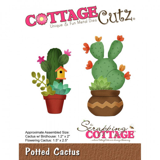 CottageCutz Dies - Potted Cactus