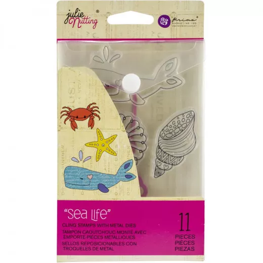 Julie Nutting Stamp and Die Set - Mermaid Kisses Sea Life