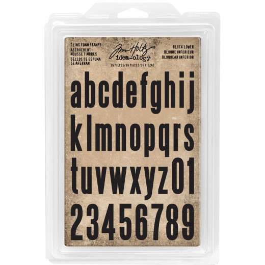 Idea-Ology Cling Stamps - Block Lowercase Alpha