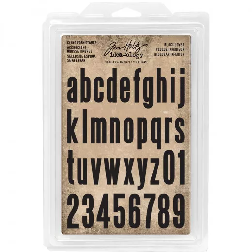 Idea-Ology Cling Stamps - Block Lowercase Alpha