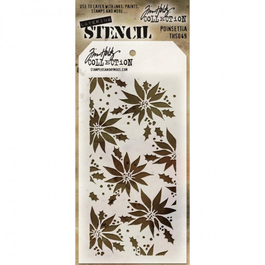 Tim Holtz Layered Stencil - Poinsettia