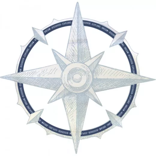 Sail Away Compass Die-Cut Cardstock