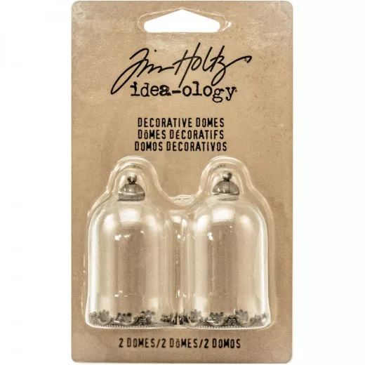 Idea-Ology Decorative Glass Domes Clear W/Antique Brass