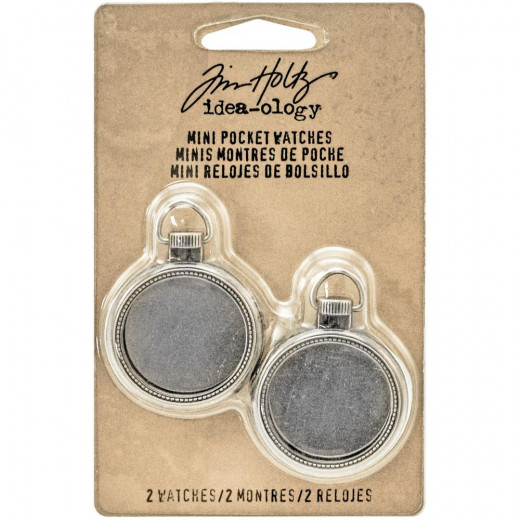 Idea-Ology Mini Pocket Watch Frames Antique Nickel