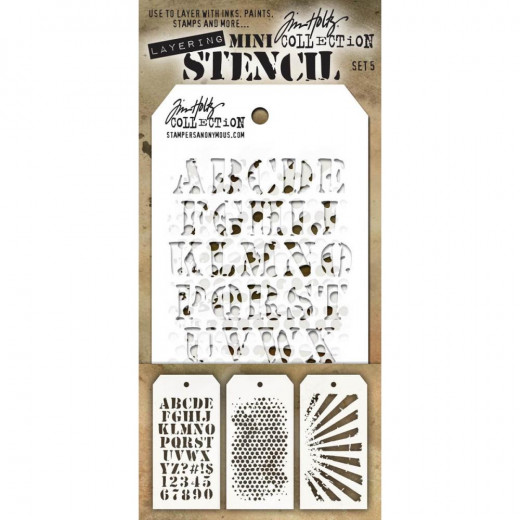 Tim Holtz Mini Layered Stencil Set 5