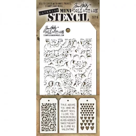 Tim Holtz Mini Layered Stencil Set 6