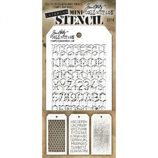 Tim Holtz Mini Layered Stencil Set 8