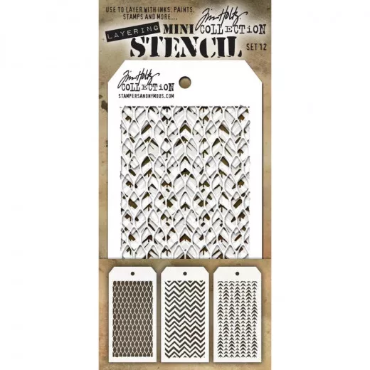 Tim Holtz Mini Layered Stencil Set 12