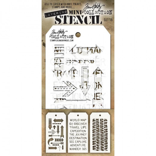 Tim Holtz Mini Layered Stencil Set 15