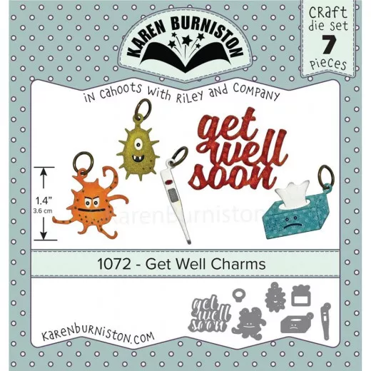 Karen Burniston Die - Get Well Charms