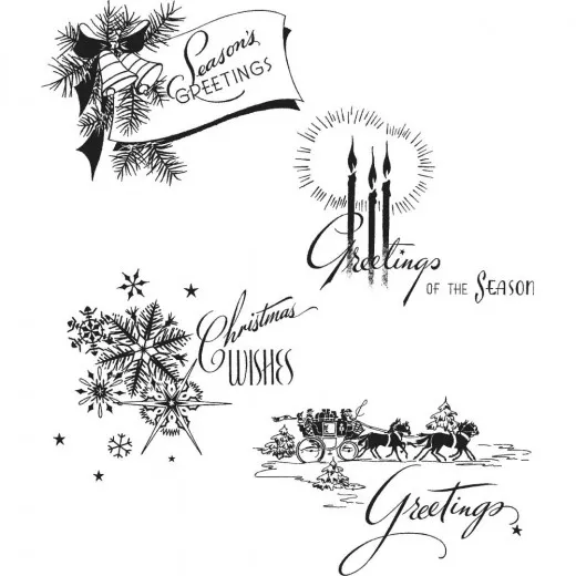 Cling Stamps by Tim Holtz - Holiday Greetings