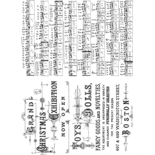 Cling Stamps Tim Holtz - Music and Advert