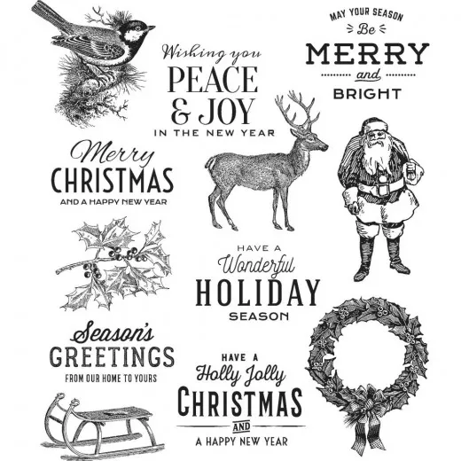 Cling Stamps by Tim Holtz - Festive Overlay